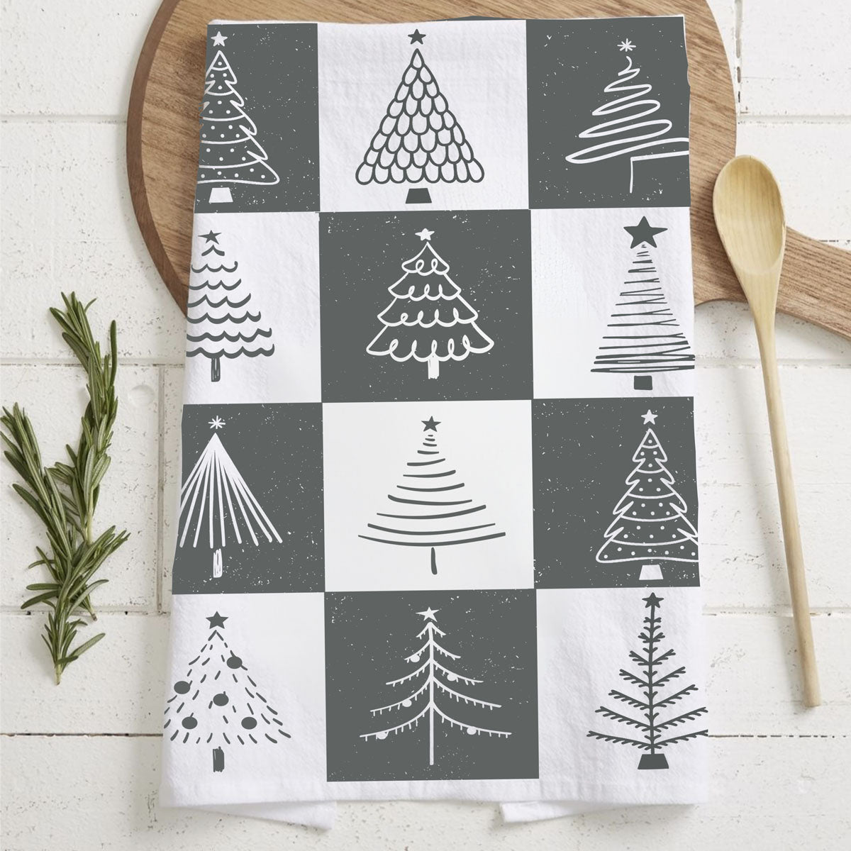 Christmas Flour Sack Kitchen Towel — Choice of Holiday Design