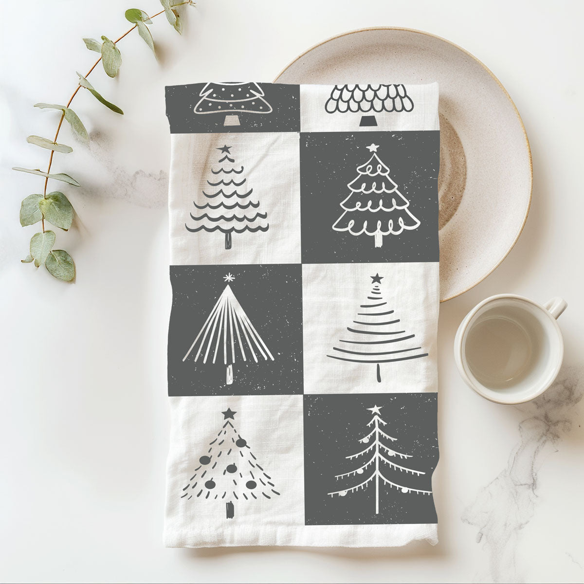 Christmas Flour Sack Kitchen Towel — Choice of Holiday Design