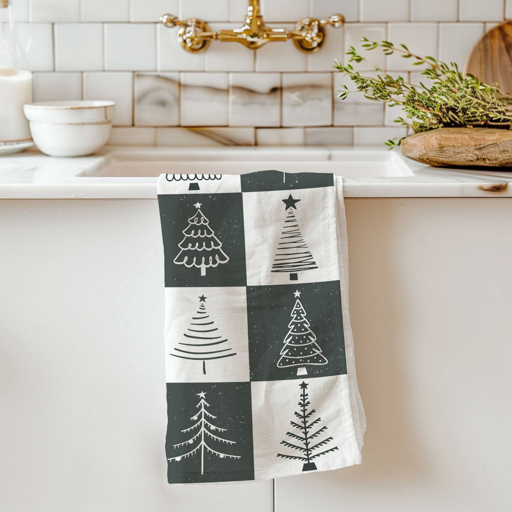 Christmas Flour Sack Kitchen Towel — Choice of Holiday Design