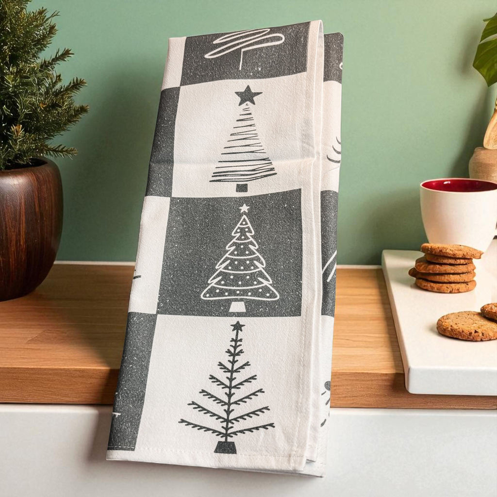Christmas Flour Sack Kitchen Towel — Choice of Holiday Design
