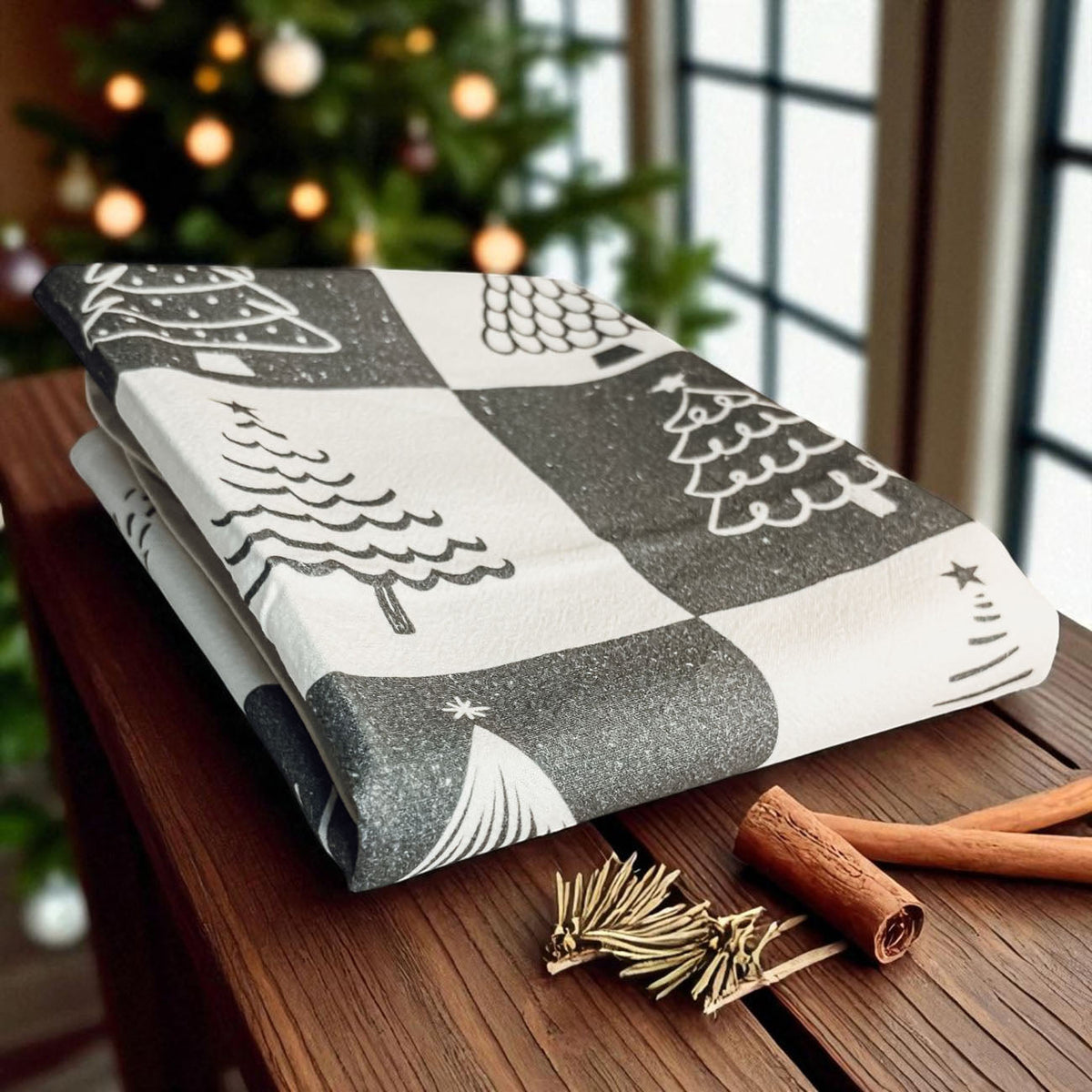 Christmas Flour Sack Kitchen Towel — Choice of Holiday Design