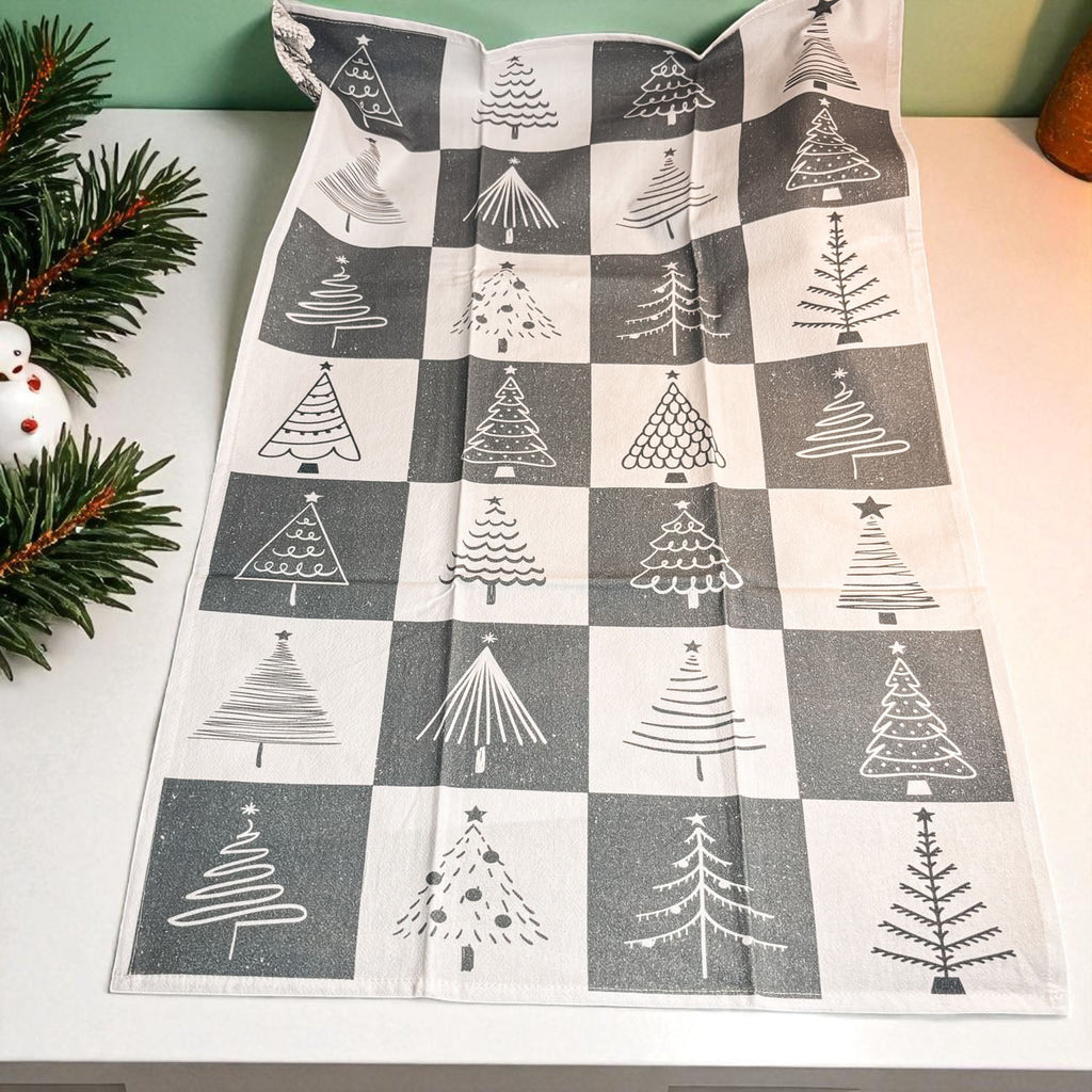 Christmas Flour Sack Kitchen Towel — Choice of Holiday Design