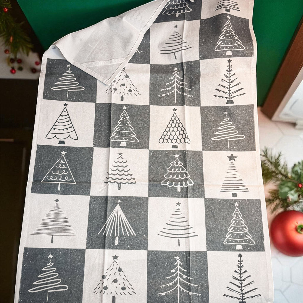 Christmas Flour Sack Kitchen Towel — Choice of Holiday Design