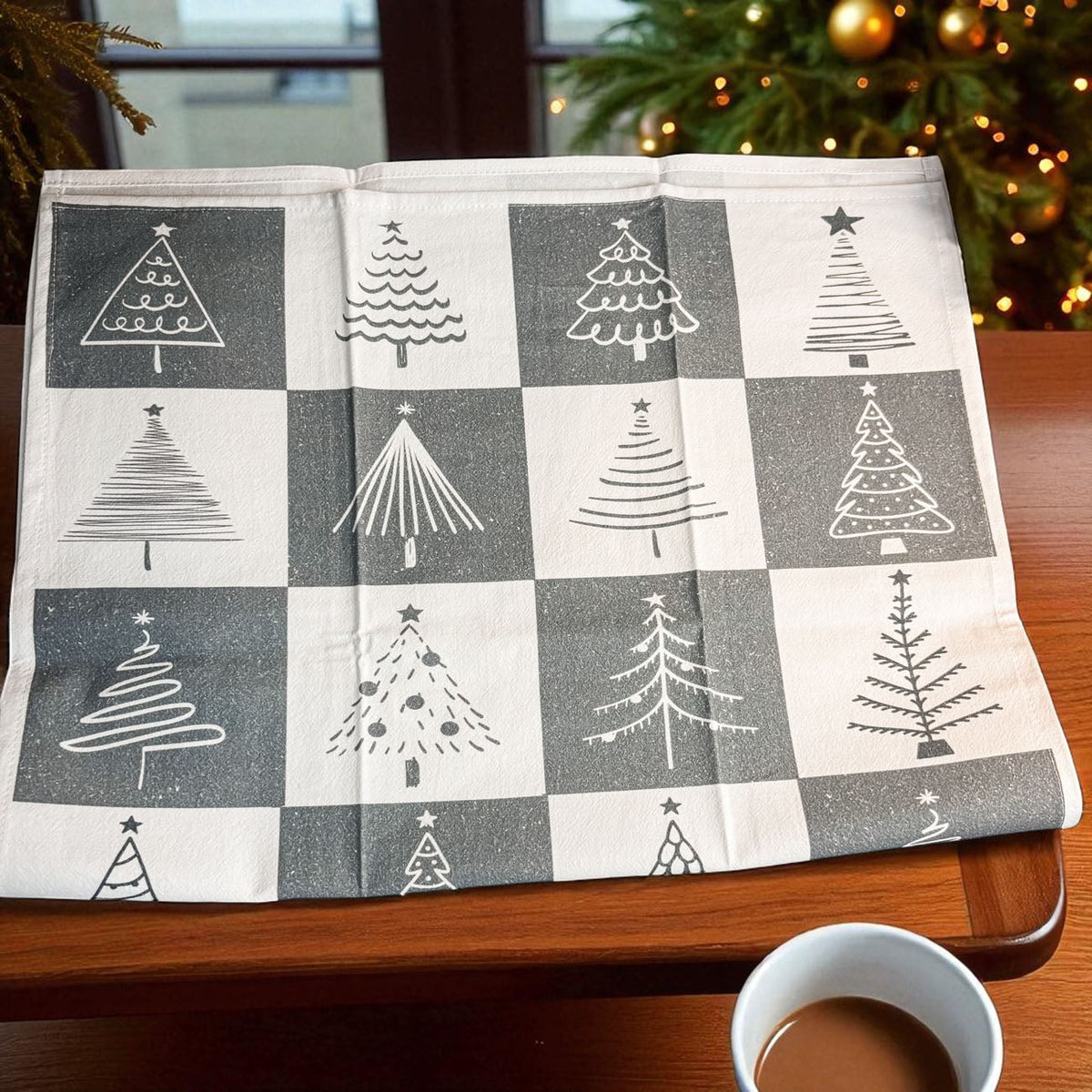 Christmas Flour Sack Kitchen Towel — Choice of Holiday Design