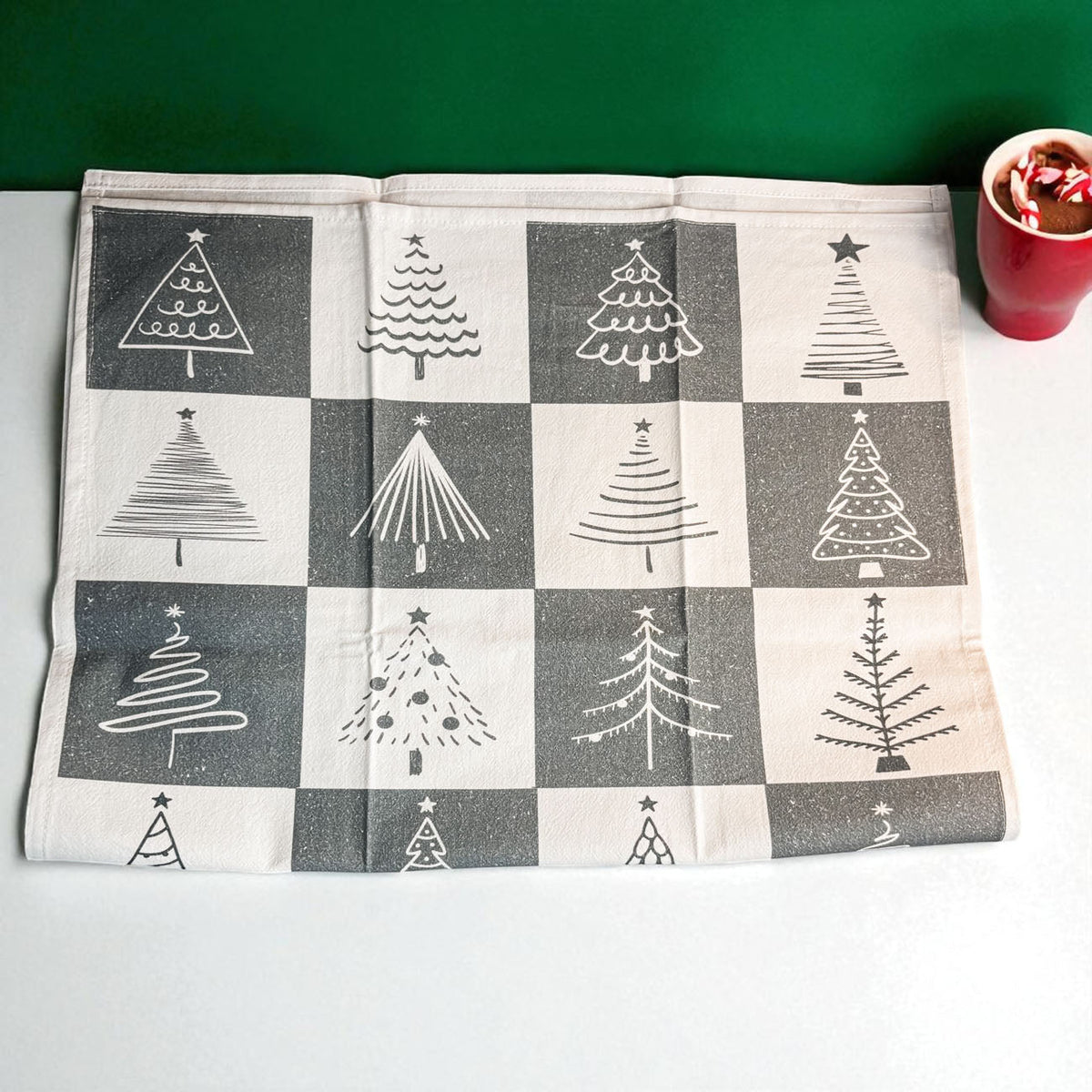 Christmas Flour Sack Kitchen Towel — Choice of Holiday Design