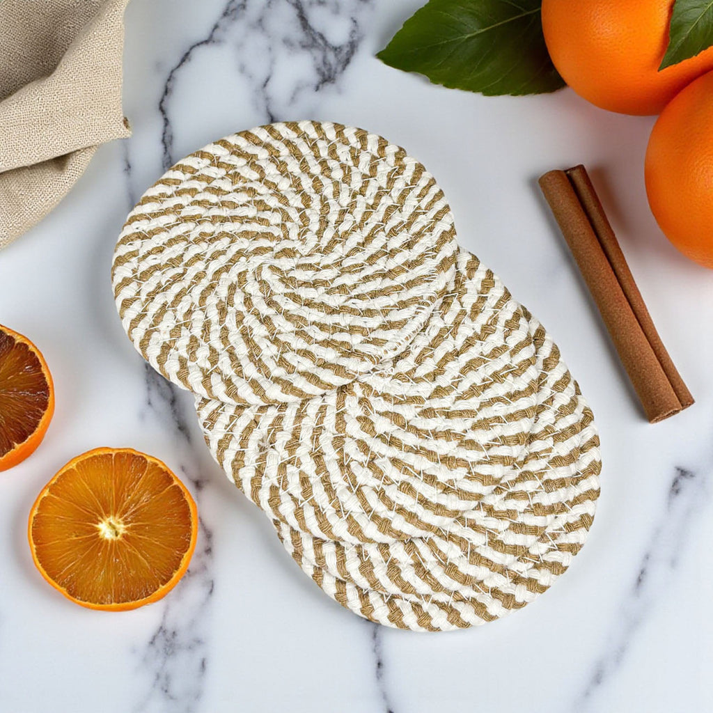 Braided Fall Fabric Coasters — Choice of Set
