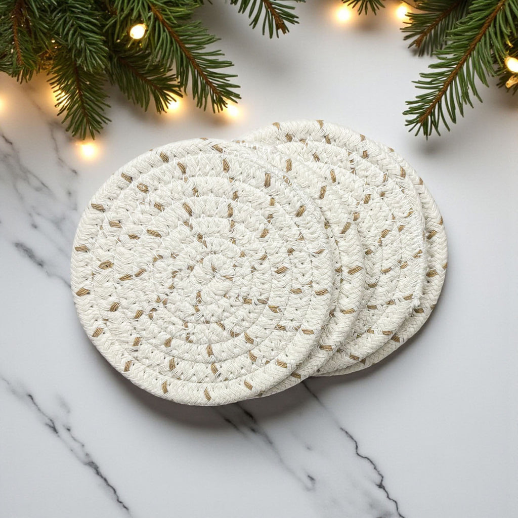 Braided Fall Fabric Coasters — Choice of Set