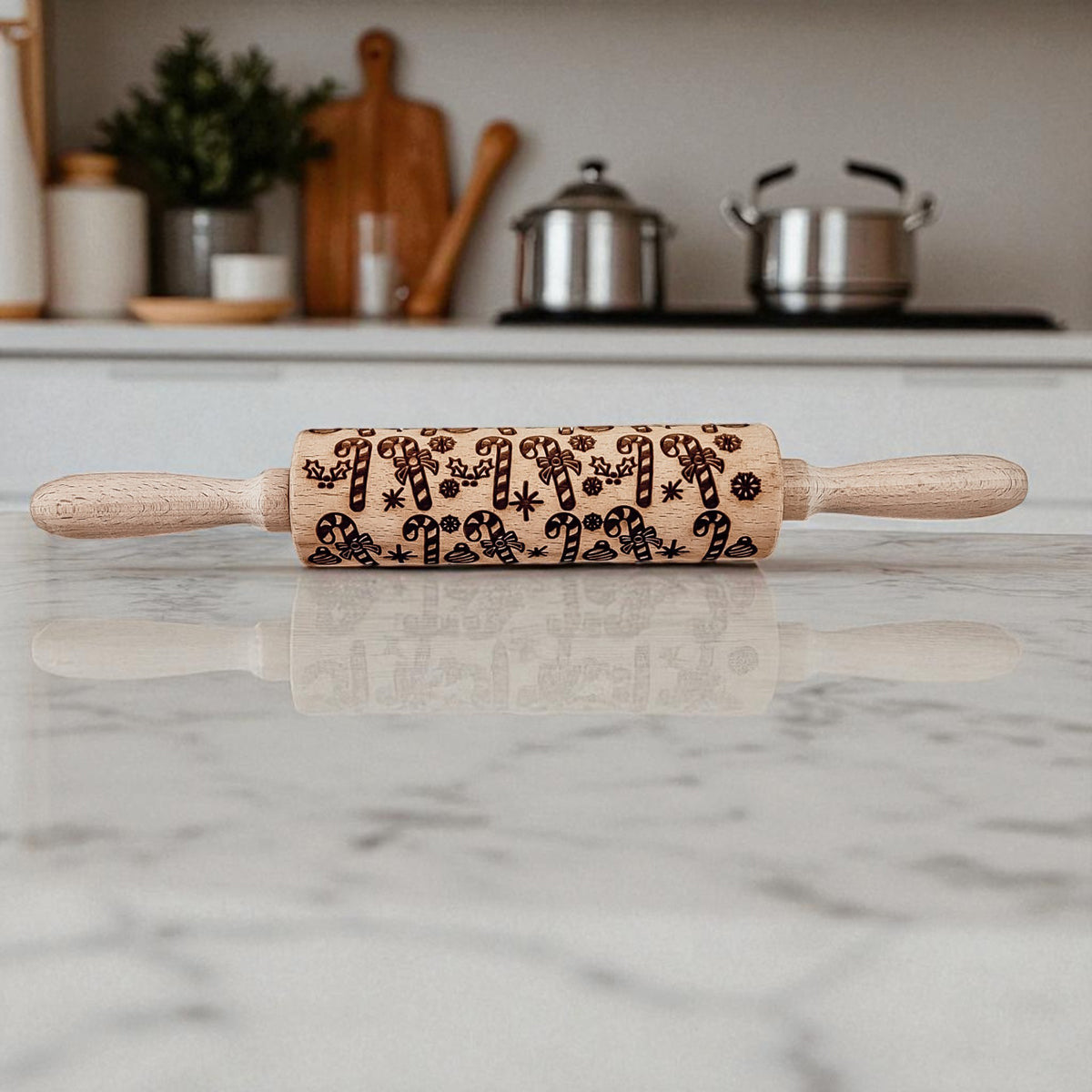 Christmas Embossed Rolling Pin — Choice of Design