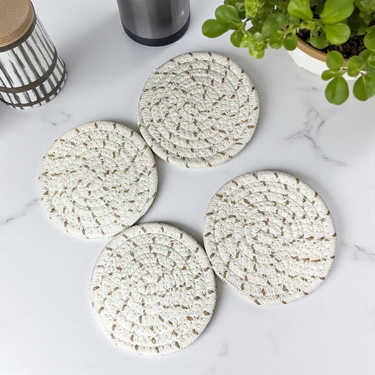 Braided Fall Fabric Coasters — Choice of Set
