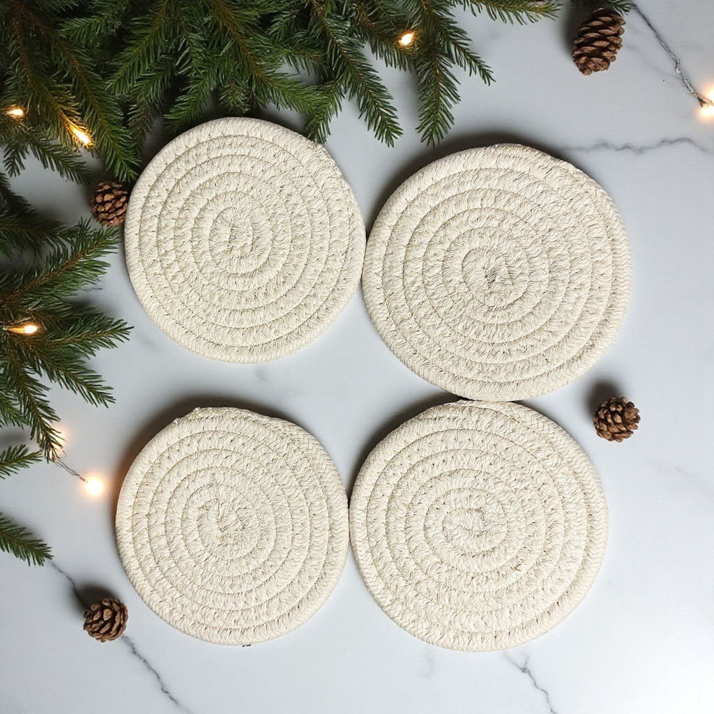 Braided Fall Fabric Coasters — Choice of Set