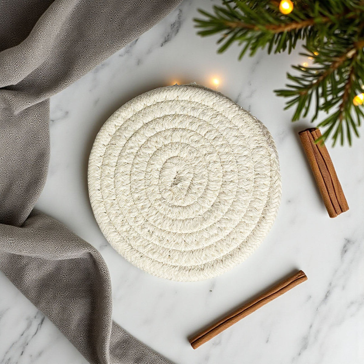 Braided Fall Fabric Coasters — Choice of Set