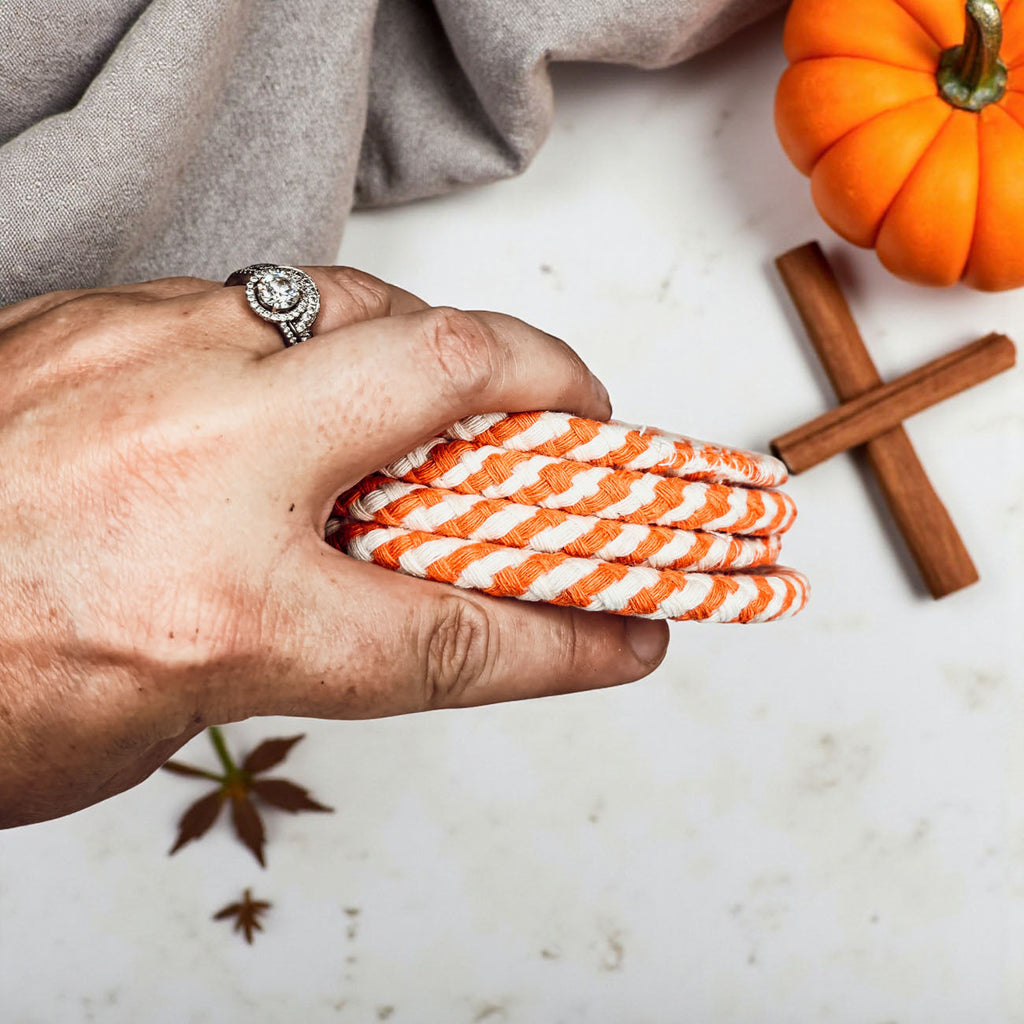Braided Fall Fabric Coasters — Choice of Set
