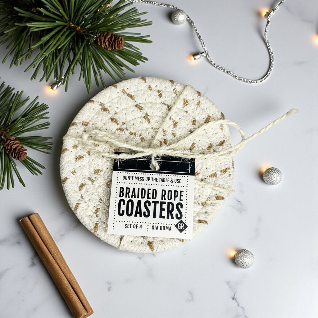Braided Fall Fabric Coasters — Choice of Set