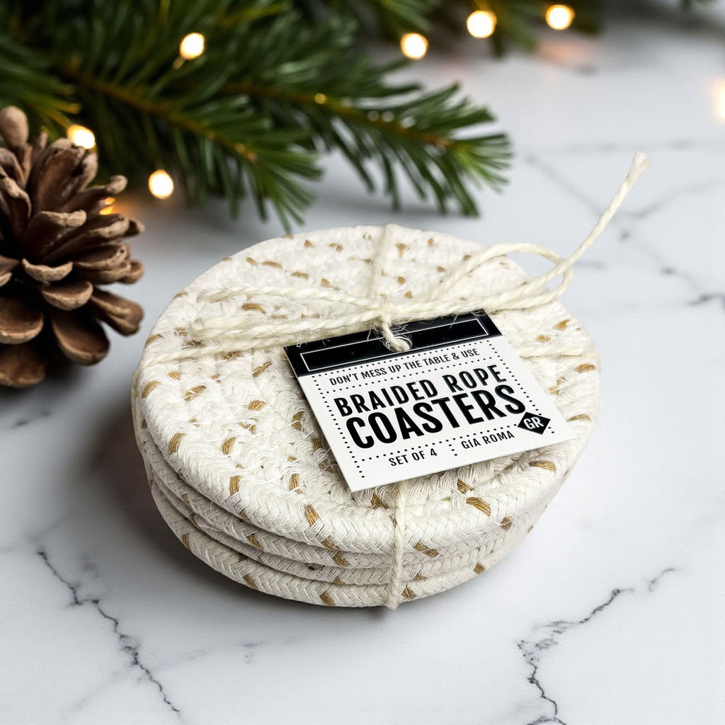 Braided Fall Fabric Coasters — Choice of Set