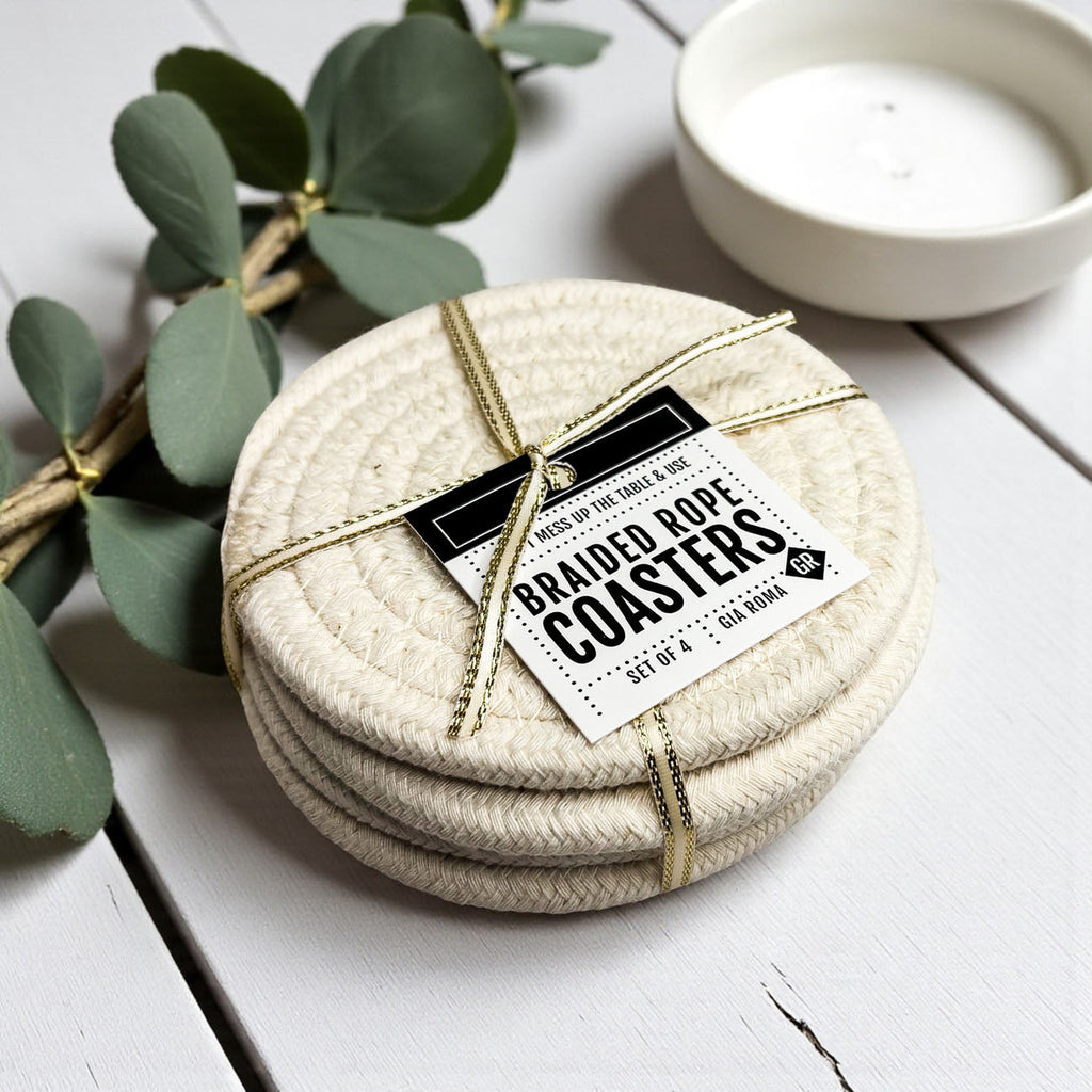 Braided Fall Fabric Coasters — Choice of Set