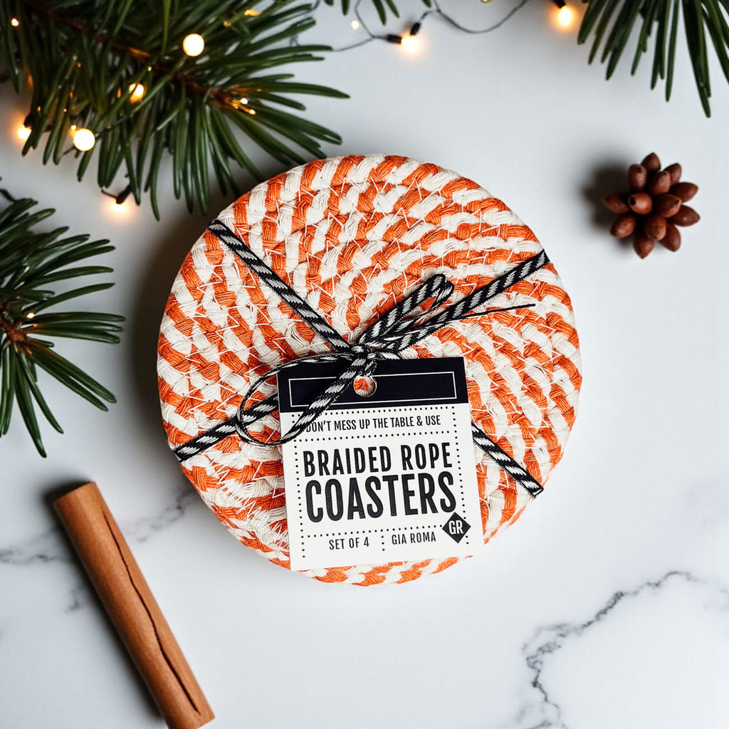 Braided Fall Fabric Coasters — Choice of Set