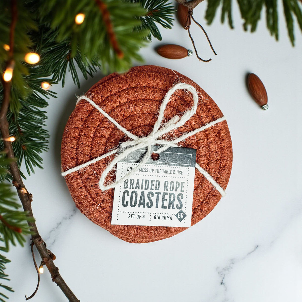 Braided Fall Fabric Coasters — Choice of Set