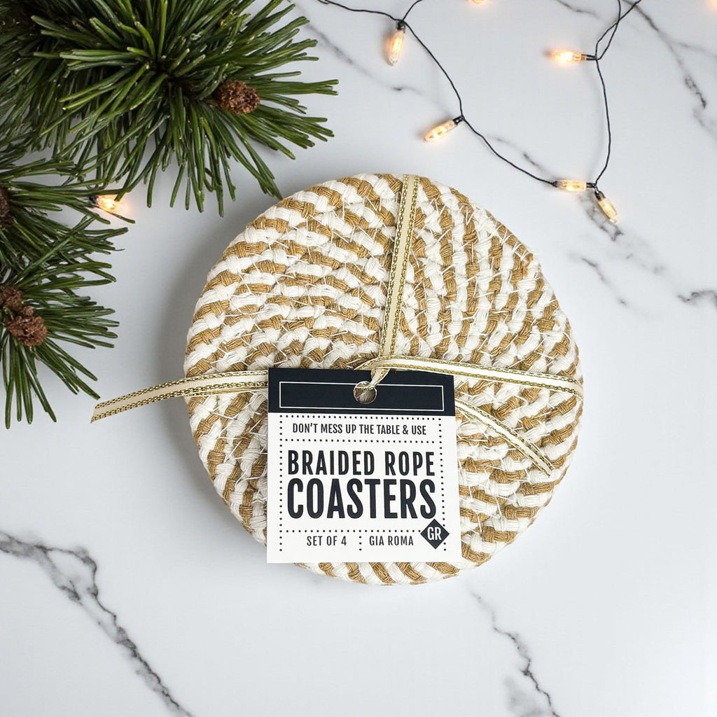 Braided Fall Fabric Coasters — Choice of Set