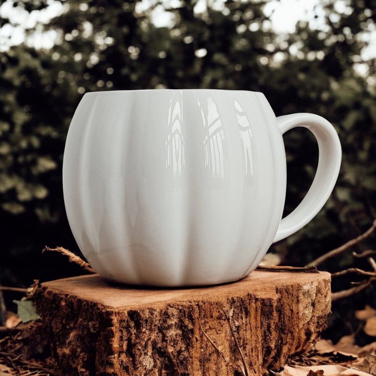Pumpkin-Shaped Ceramic Mug — 16.8 oz