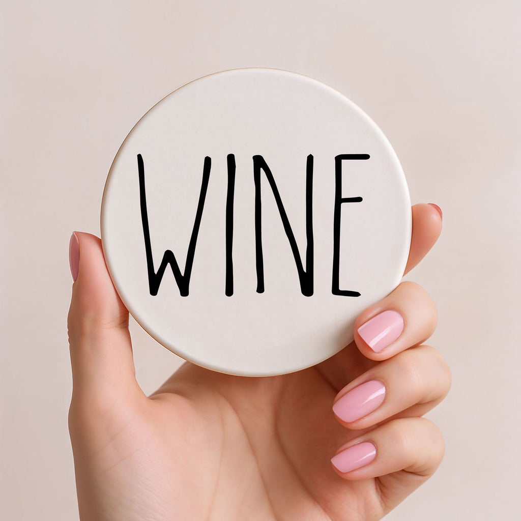 Minimalist Word Ceramic Coasters