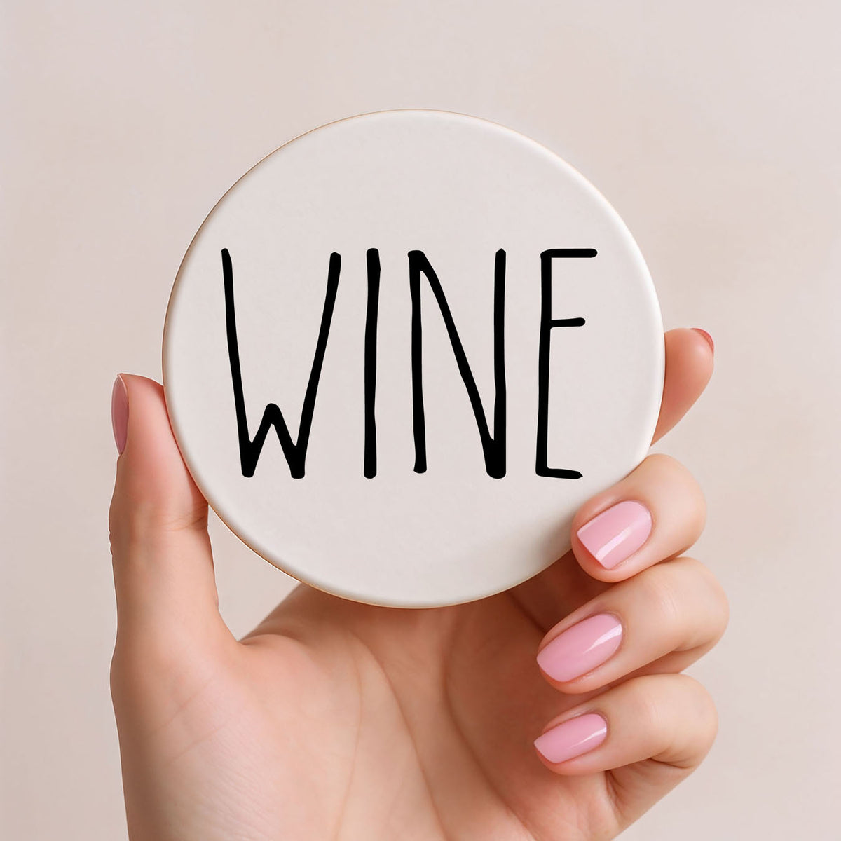 Minimalist Word Ceramic Coasters