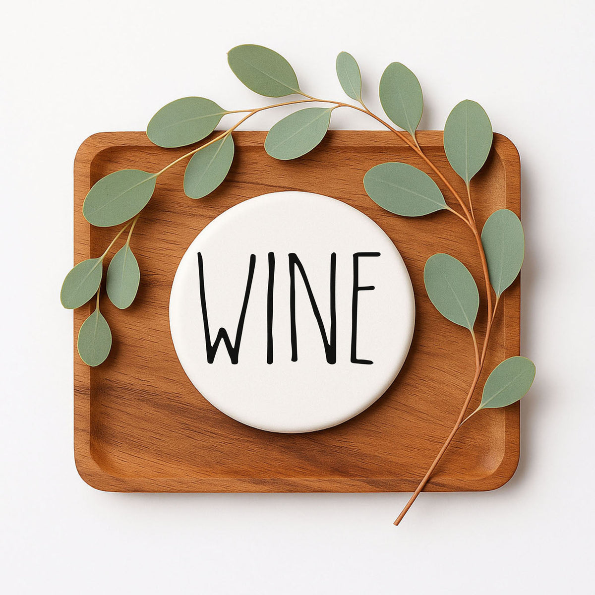 Minimalist Word Ceramic Coasters