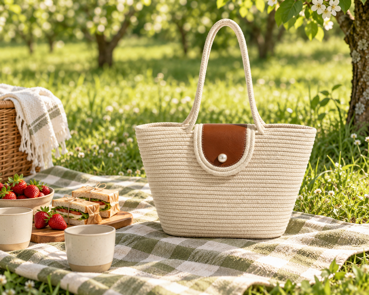 Woven Picnic & Market Tote